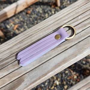 Portland Leather NWOT (Lavender) Small Tassel Keychain.